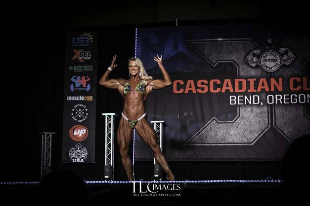 Jessica Martin bodybuilding competition pose 2