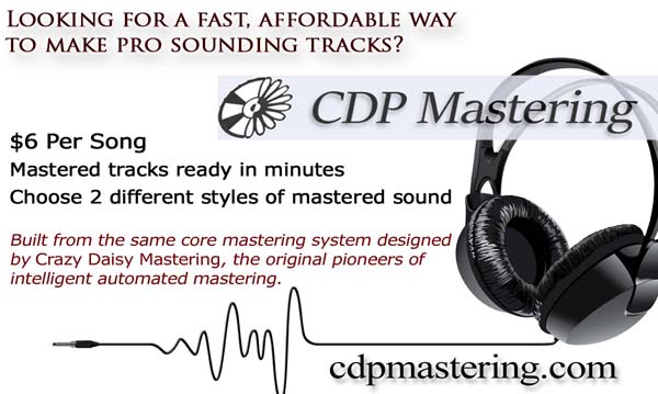 CDP Mastering automated intelligent online music mastering